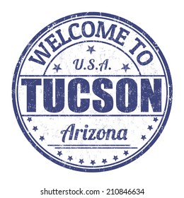 Welcome to Tucson grunge rubber stamp on white background, vector illustration