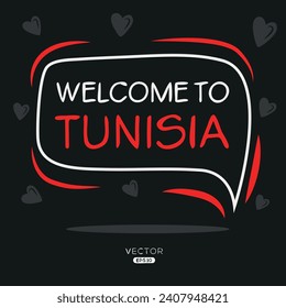 Bienvenidos a Túnez, Ilustración vectorial.