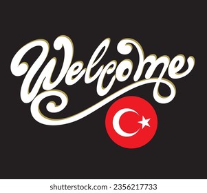 Bienvenido a la plantilla de vectores de pancartas de Turquía