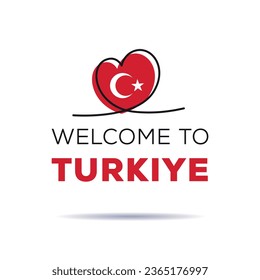Willkommen bei Turkiye, Vektorgrafik.