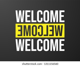 Welcome typography black background for T-shirt and apparel graphics, poster, print, postcard