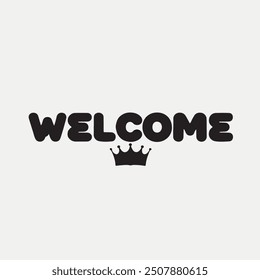 welcome typography, Calligraphy Vector illustration 