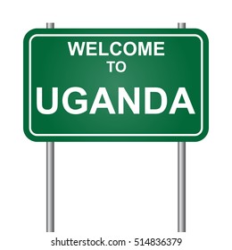 Welcome to Uganda, green signal vector