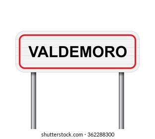 Welcome to Valdemoro Spain road sign vector