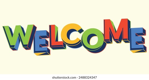 Welcome vector art design template 