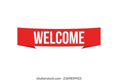 welcome Vector banner ribbon design