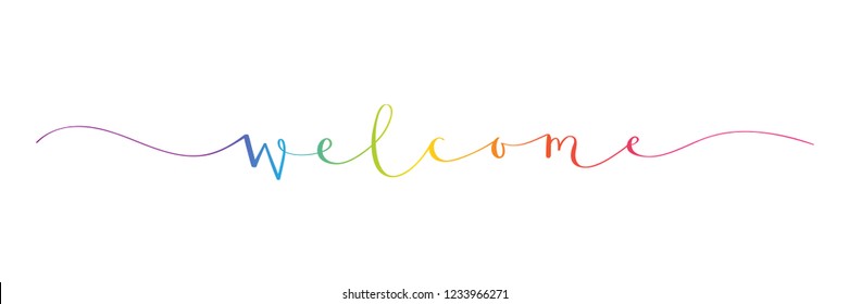 WELCOME vector brush calligraphy banner