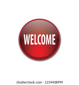Welcome vector button, web design element