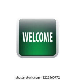 Welcome vector button, web design element