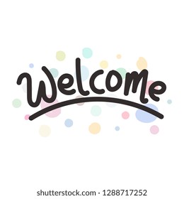 Welcome - Vector handwriting
