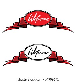 Welcome vector inscription holiday event birthday wedding venue date card