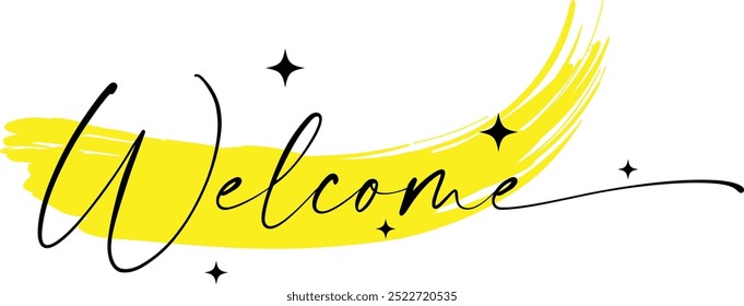 welcome vector lettering vector, welcome vector.eps10