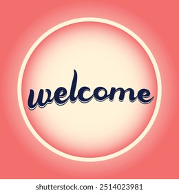 welcome vector lettering vector, welcome word text concept, Welcome