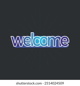 welcome vector lettering vector, welcome word text concept, Welcome