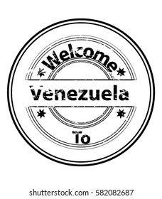 Welcome to Venezuela Country Grunge Stamp