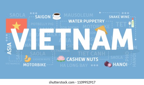 Welcome to Vietnam. Visit cultural oriental country.
