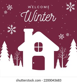 Welcome Winter Background Fat Design
