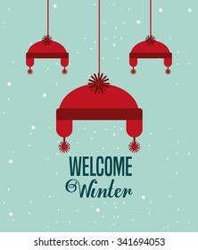 welcome winter design, vector illustration eps10 graphic 