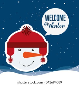 welcome winter design, vector illustration eps10 graphic 