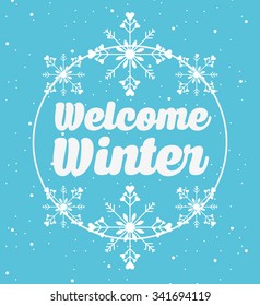 Welcome Winter Design, Vector Illustration Eps10 Graphic 