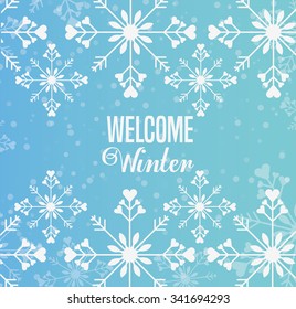 welcome winter design, vector illustration eps10 graphic 