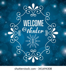 Welcome Winter Design, Vector Illustration Eps10 Graphic 