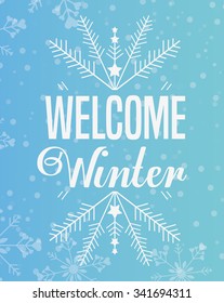 Welcome Winter Design, Vector Illustration Eps10 Graphic 