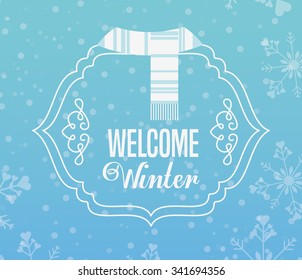 welcome winter design, vector illustration eps10 graphic 
