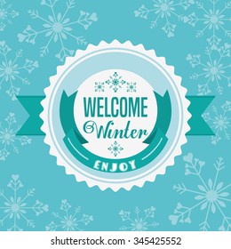 welcome winter design, vector illustration eps10 graphic 