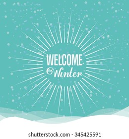 welcome winter design, vector illustration eps10 graphic 