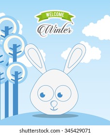 welcome winter design, vector illustration eps10 graphic 