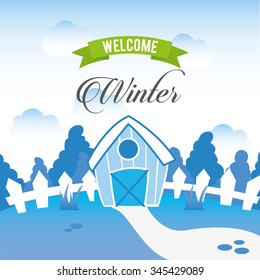 welcome winter design, vector illustration eps10 graphic 