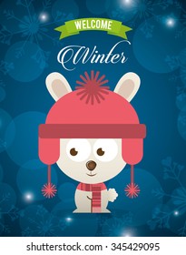 welcome winter design, vector illustration eps10 graphic 