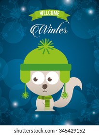 welcome winter design, vector illustration eps10 graphic 