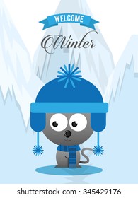 welcome winter design, vector illustration eps10 graphic 