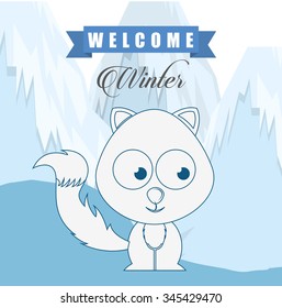 welcome winter design, vector illustration eps10 graphic 