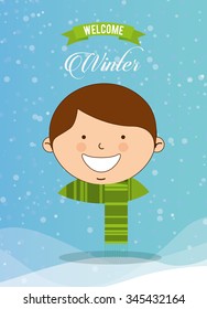 welcome winter design, vector illustration eps10 graphic 
