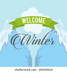 welcome winter design, vector illustration eps10 graphic 