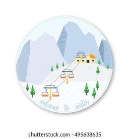 welcome to winter icon in cold mountain