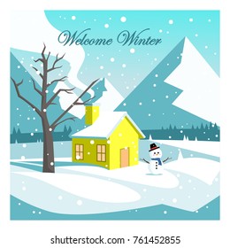 welcome winter vector design