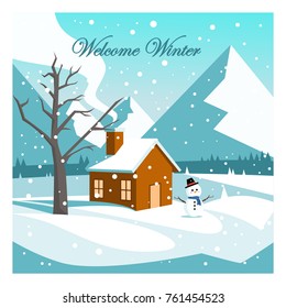 welcome winter vector design