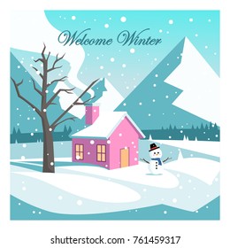 welcome winter vector design