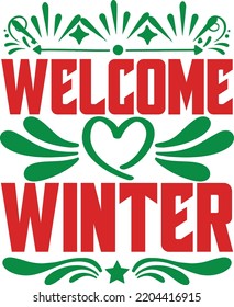 welcome winter vector file svg