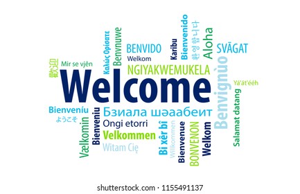 Welcome Word Cloud Stock Vector (Royalty Free) 1155491137 | Shutterstock