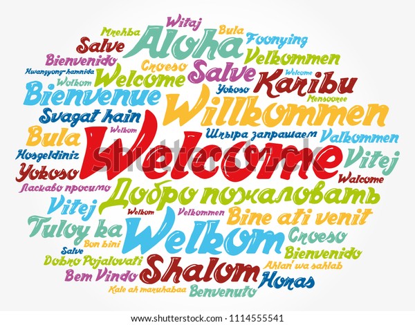 Welcome Word Cloud Different Languages Conceptual Stock Vector (Royalty ...