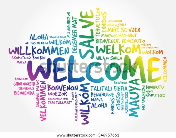 Welcome Word Cloud Different Languages Concept Stock Vector (Royalty ...