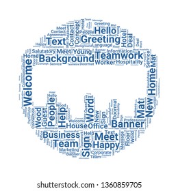 welcome word cloud. tag cloud about welcome.