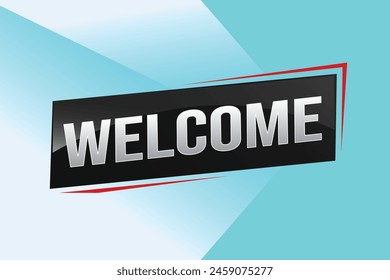 welcome word text concept icon logo sign symbol vector note 3d style for use landing page, template, ui, web, mobile app, poster, banner, flyer, backdrop, gift card, coupon

