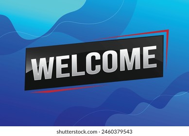 concepto de texto de bienvenida símbolo de logotipo símbolo de signo Vector nota estilo 3d para uso página de destino, Plantilla, ui, Web, App móvil, póster, Anuncio, flyer, telón de fondo, Tarjeta de regalo, Cupón

