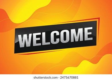 welcome word text concept icon logo sign symbol vector note 3d style for use landing page, template, ui, web, mobile app, poster, banner, flyer, backdrop, gift card, coupon

